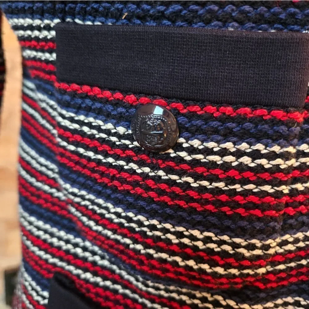 Talbots Size P womens blazer red, white and blue